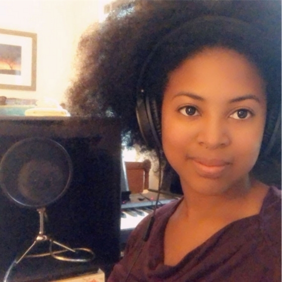 Jordan Cobb, who plays Nia, remotely recording